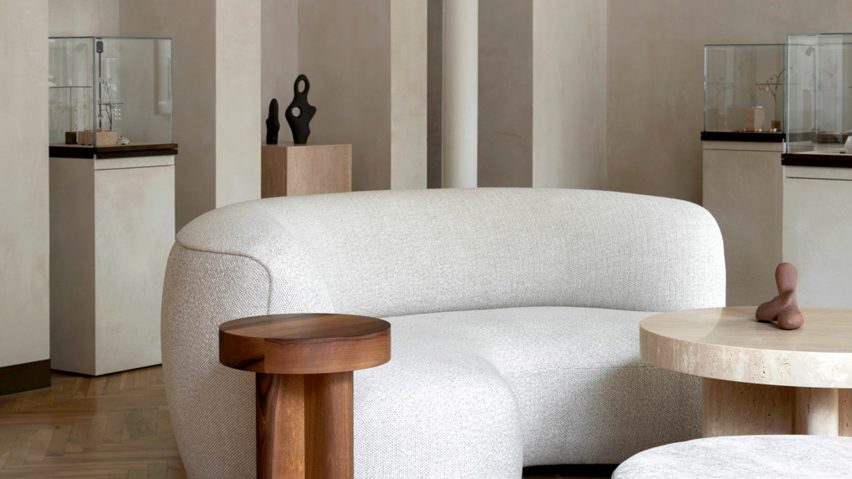 Seating area of Dulong jewellery store by Norm Architects