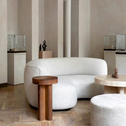 Seating area of Dulong jewellery store by Norm Architects