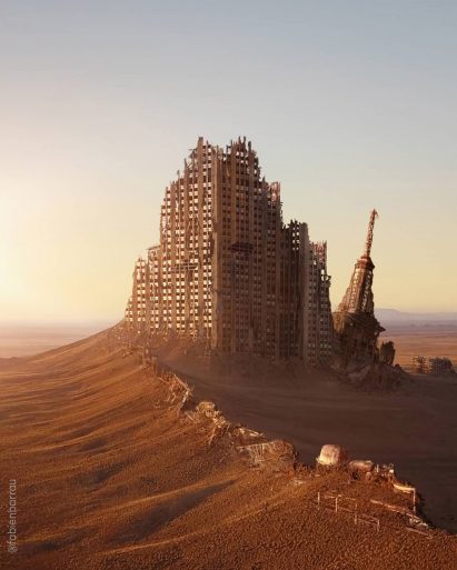 Empire State Building in New York News from the Future by Fabien Barrau