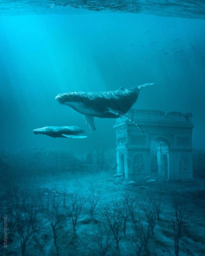 Paris and whales from News from the Future by Fabien Barrau