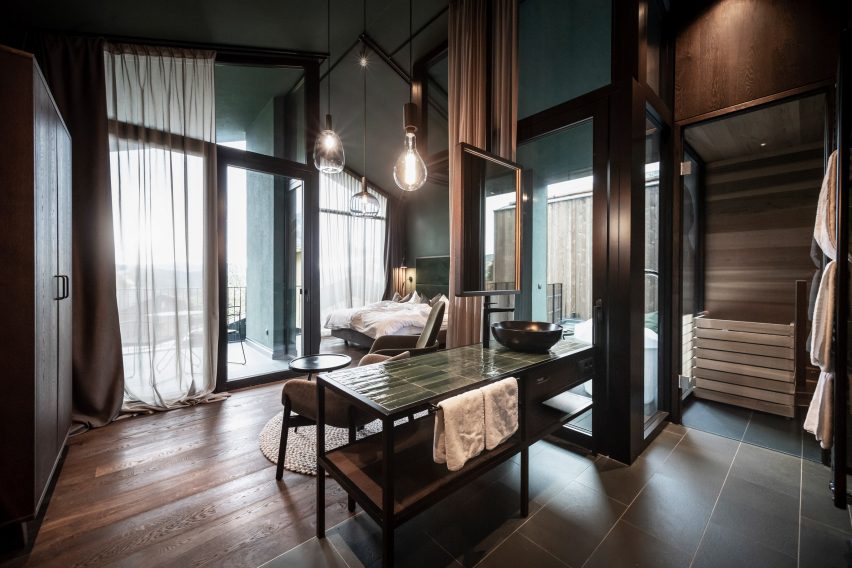 A suite inside the Floris hotel extension by NOA