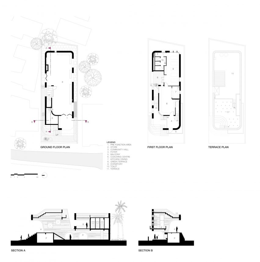 Community centre in Bansberia by Abin Design Studio
