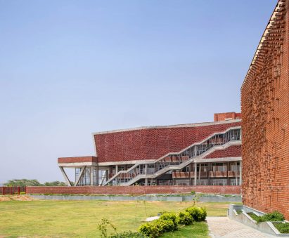 External view of Girls Hostel Block by Zero Energy Design Lab