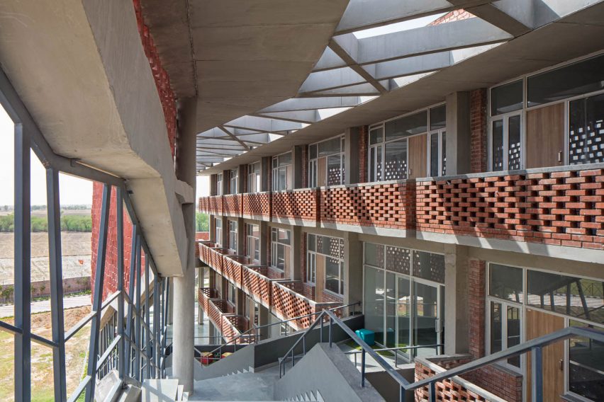 Inside the Girls Hostel Block by Zero Energy Design Lab