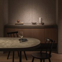 Concrete counter in Grillno restaurant interior by Keiji Ashizawa