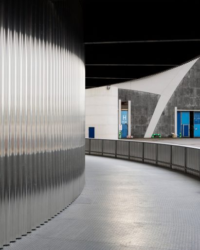 Covered walkway around Mehr! Theater ticket office