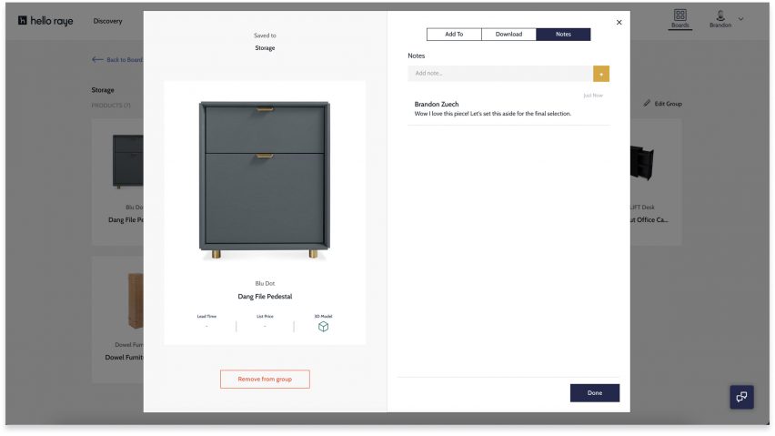 Furniture on Hello Raye