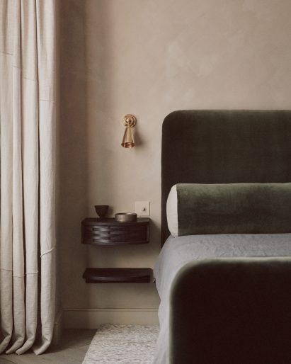 Master bed of House of Grey's Highgate House interior