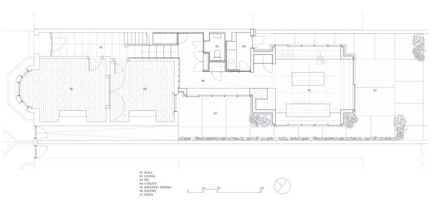 The floor plan for the Hollybrook Road extension by TOB Architect