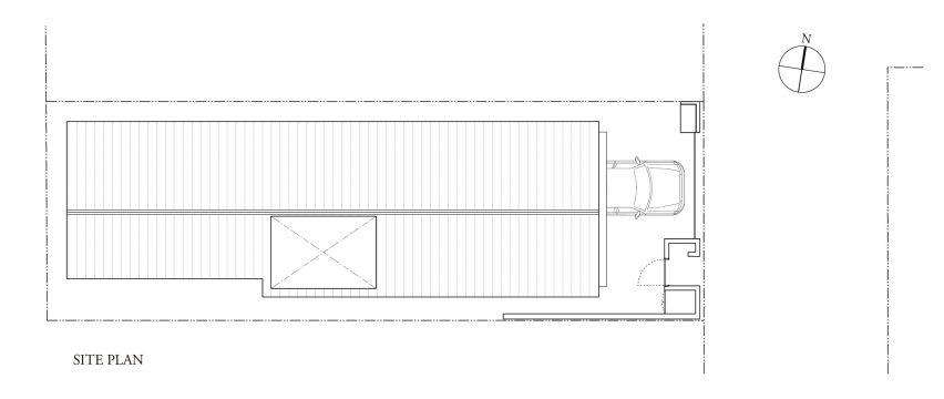 The roof plan for House in Higashi-Gotanda by Case-Real