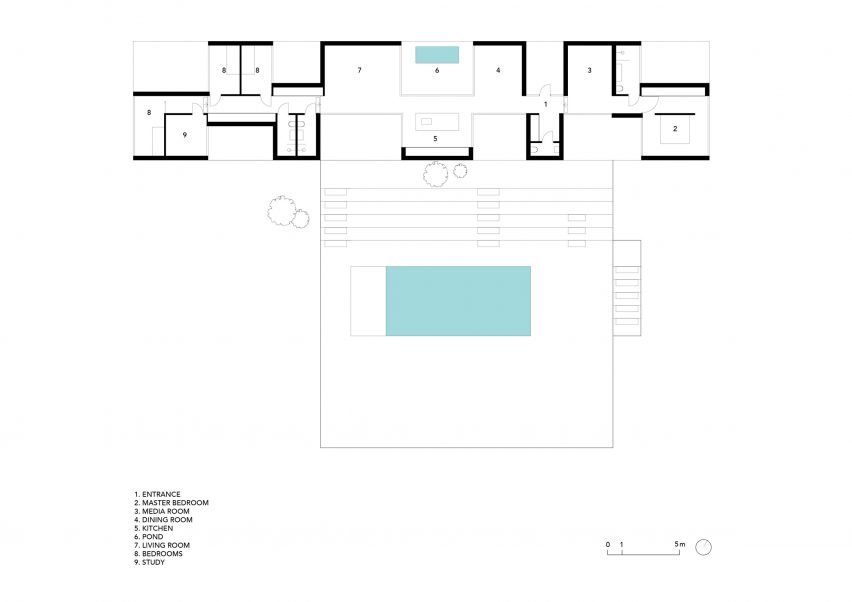 A plan of the House of Many Courtyards by Claesson Koivisto Rune
