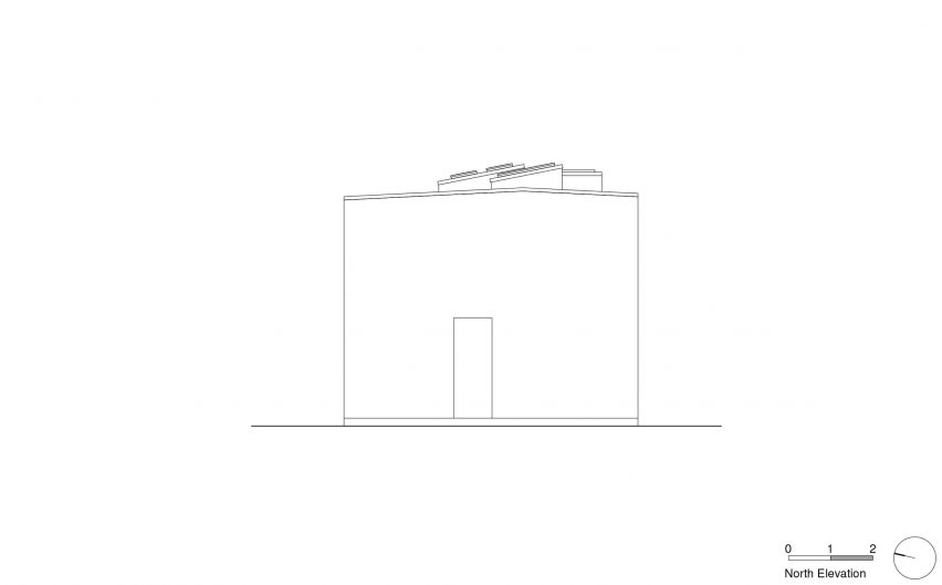 House with a Light Void, north elevation