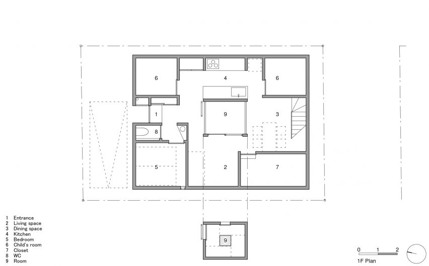House with a Light Void, ground floor plan