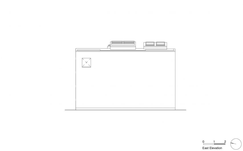 House with a Light Void, east elevation
