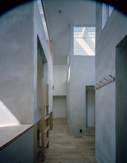 Cement boxes house private rooms in the house