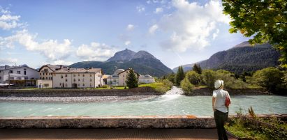 A visual of La Punt Chamues-ch in the Swiss Alps