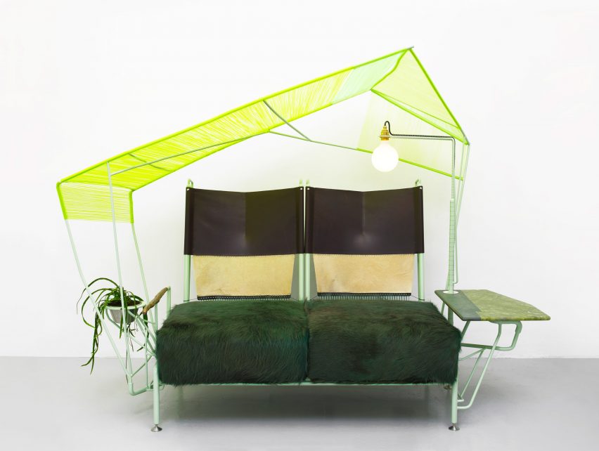 Grass Green Settee by Jonathan Trayte