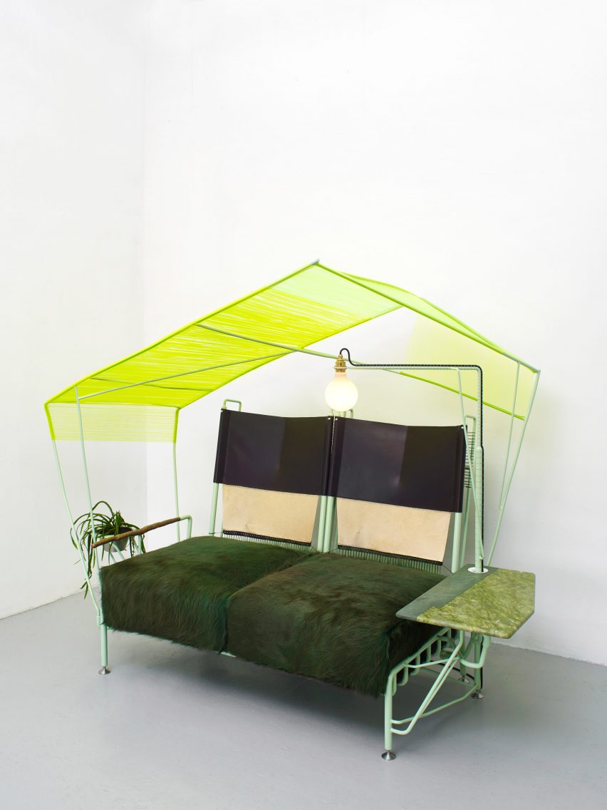 Grass Green Settee by Jonathan Trayte