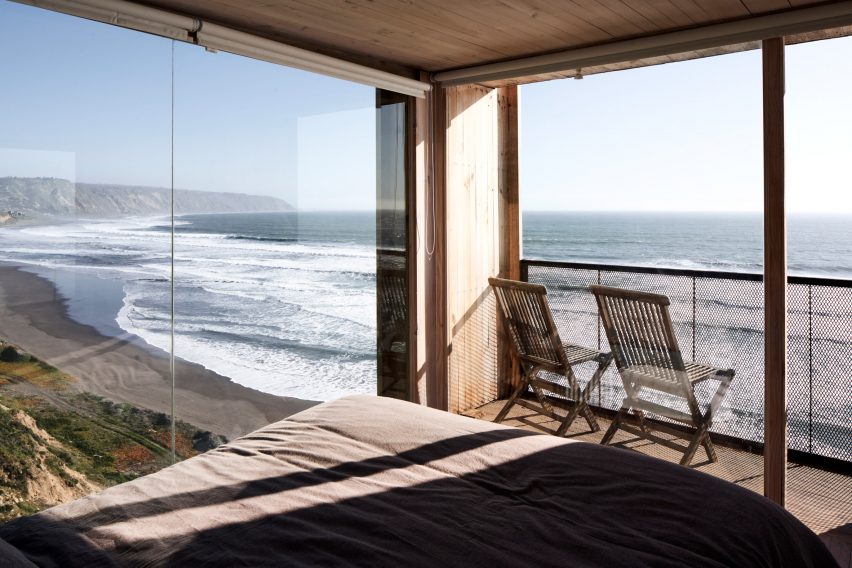 Balcony in Chilean cabin