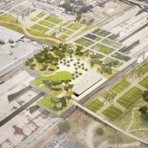 Platform parks on bridges designed by Frank Gehry for the LA River