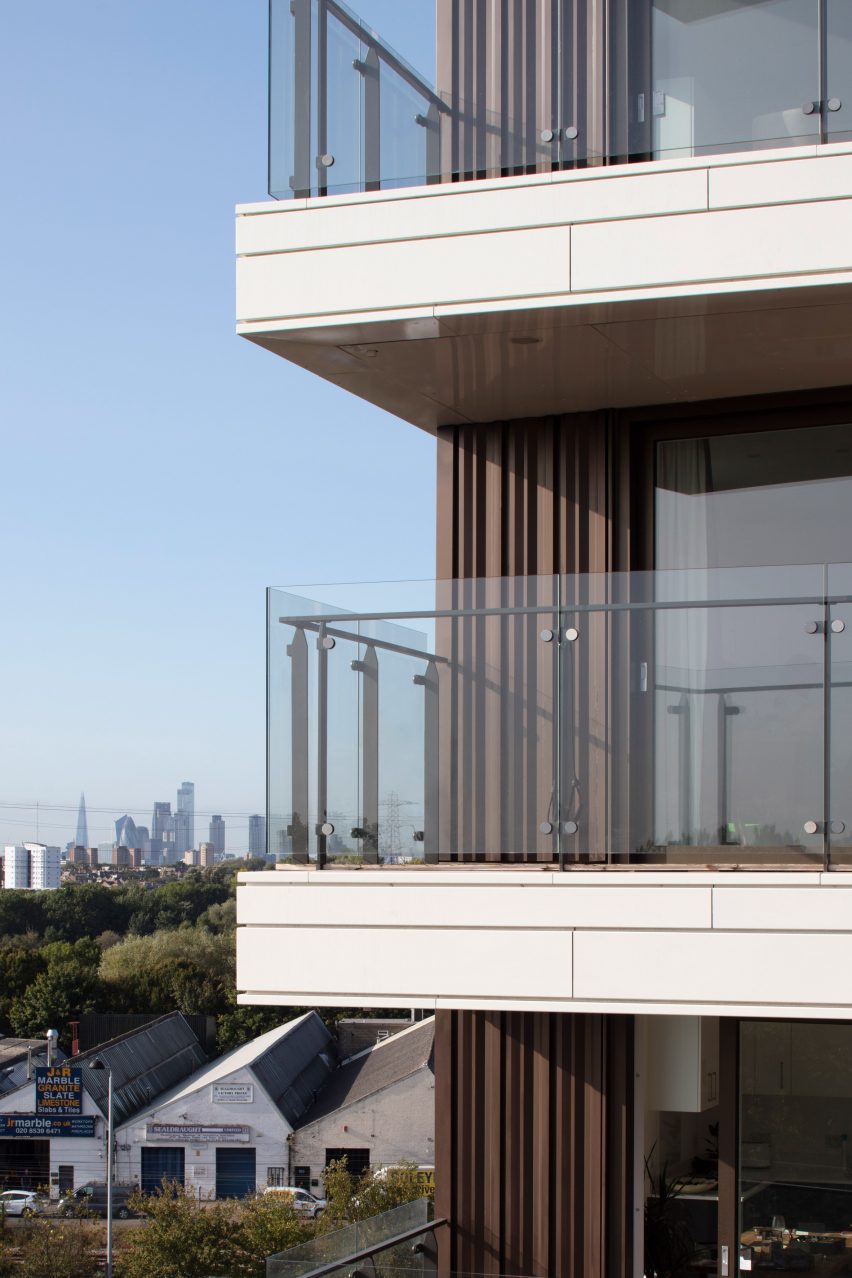 A tower balcony in the Motion development by Pollard Thomas Edwards