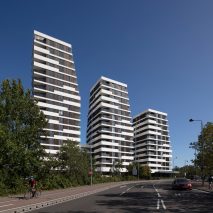 The three Motion towers by Pollard Thomas Edwards
