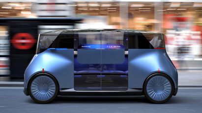Exterior of PriestmanGoode's autonomous ride-hailing vehicle