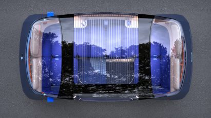 Roof of PriestmanGoode's autonomous ride-hailing vehicle
