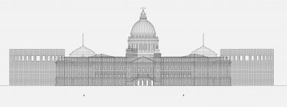 Walls around the Capitol building