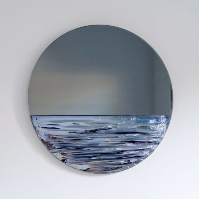 Orizon mirror by Ocrum Studio in moonlight blue