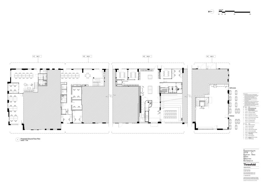 Ground floor plan of Paddington Works by Threefold Architects