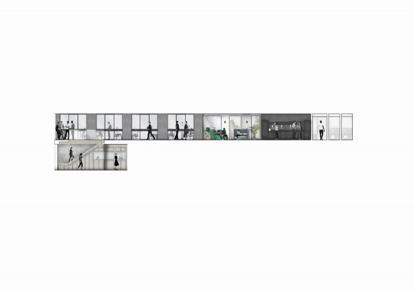 Section of Paddington Works by Threefold Architects