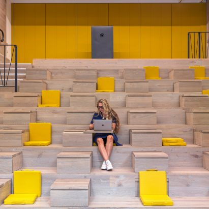 Auditorium in Paddington Works by Threefold Architects