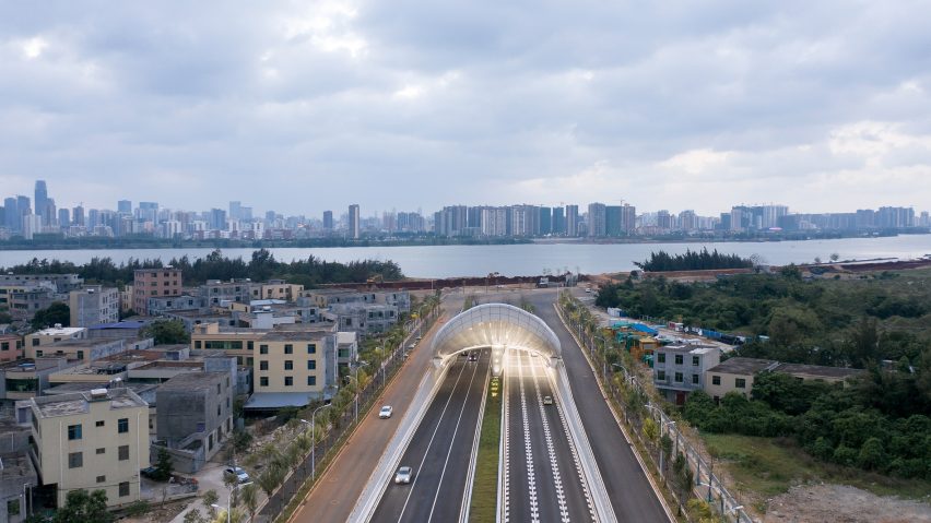 Haikou Wenming East Road Tunnel in Haikou City