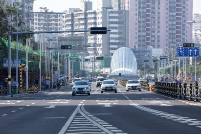 Tunnel entrance in Haikou City