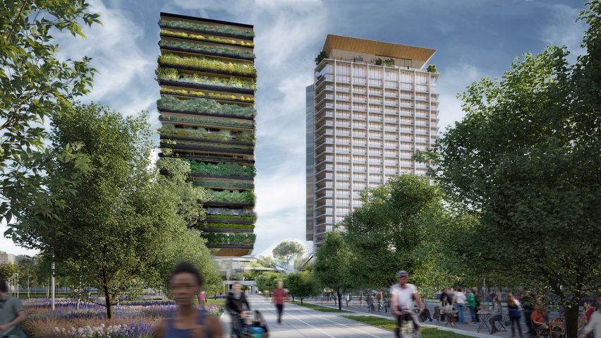 A visual of the Pirelli 39 development by Diller Scofidio + Renfro and Stefano Boeri Architetti