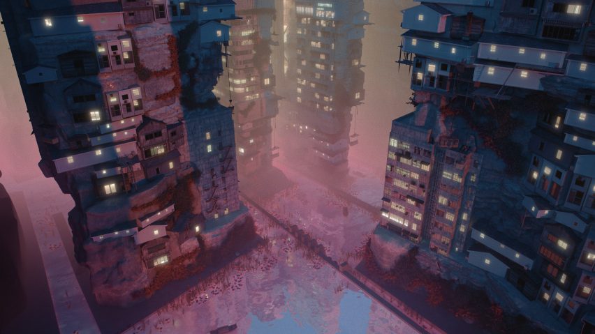 Streetscape in Planet City by Liam Young