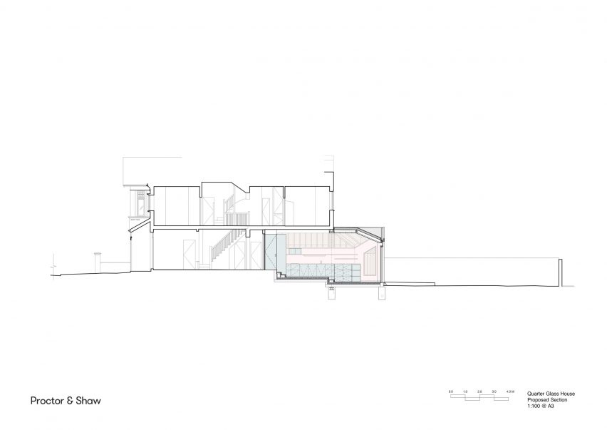A section of Quarter Glass House by Proctor & Shaw
