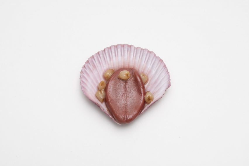 Repaired seashell at R for Repair exhibition in Singapore