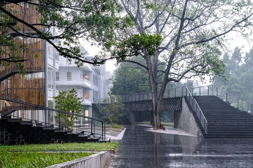 The exterior of the (Re)forming Duichuan Tea Yards centre by O-office Architects