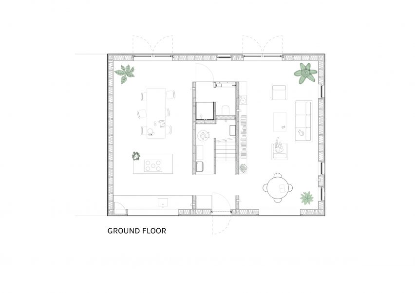ground floor plan by Julius Taminiau Architects