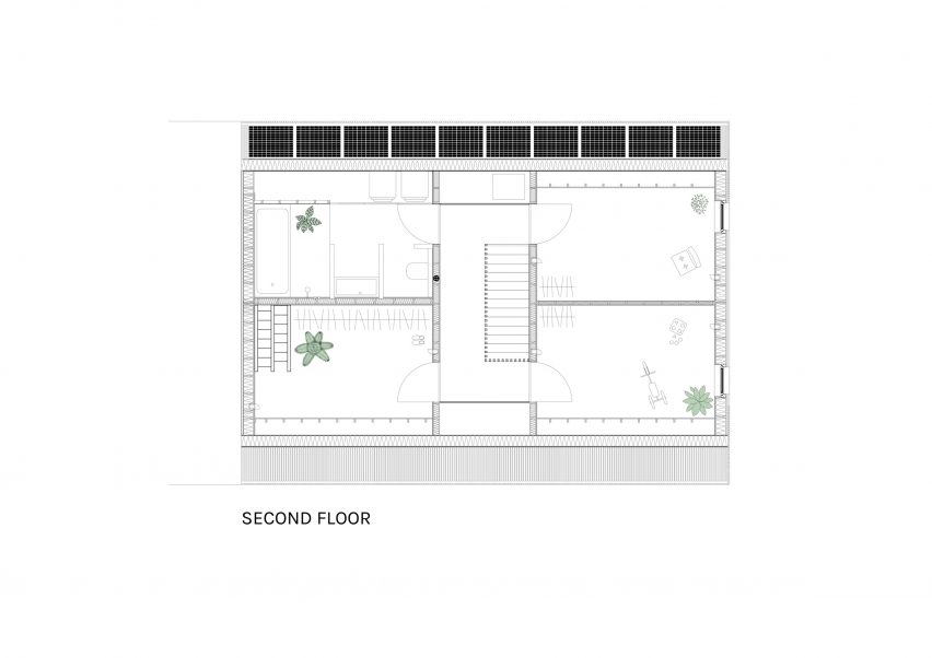 second floor plan by Julius Taminiau Architects