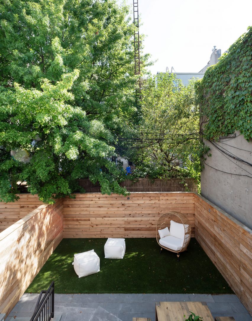 The Sackett Street townhouse intimate back garden