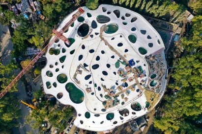White roof of House of Hungarian Music