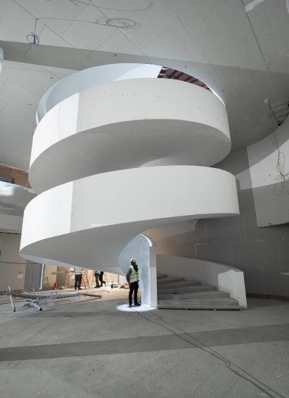 Spiral staircase in Hungarian museum