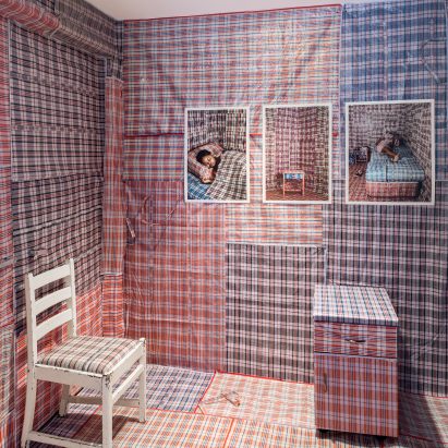Nobukho Nqaba installation at Friedman Benda's Split Personality exhibition