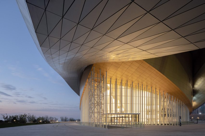 A wing of the Suzhou Bay Cultural Center by Christian de Portzamparc