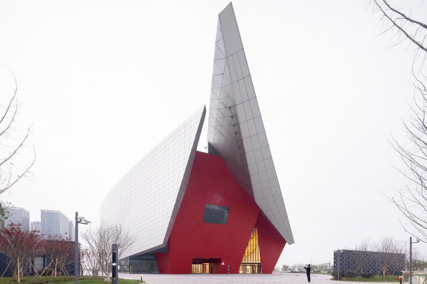 One wing of the Suzhou Bay Cultural Center by Christian de Portzamparc
