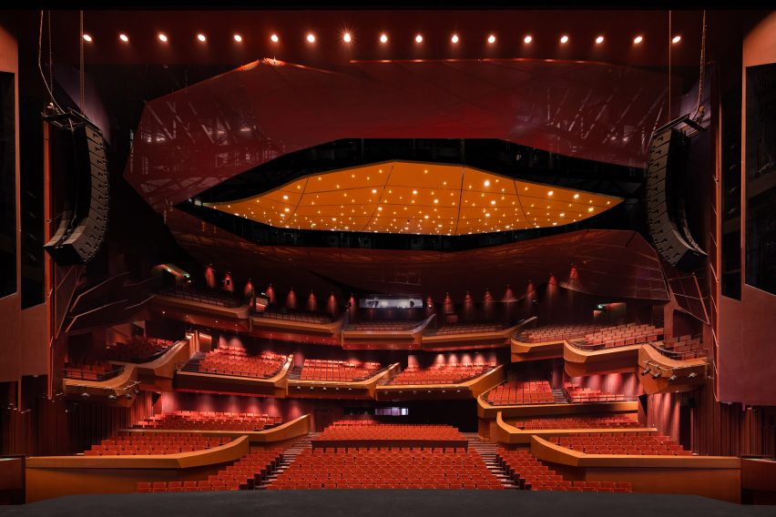 The theatre inside the Suzhou Bay Cultural Center by Christian de Portzamparc