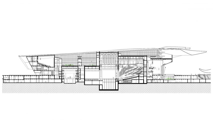A section of the Suzhou Bay Cultural Center